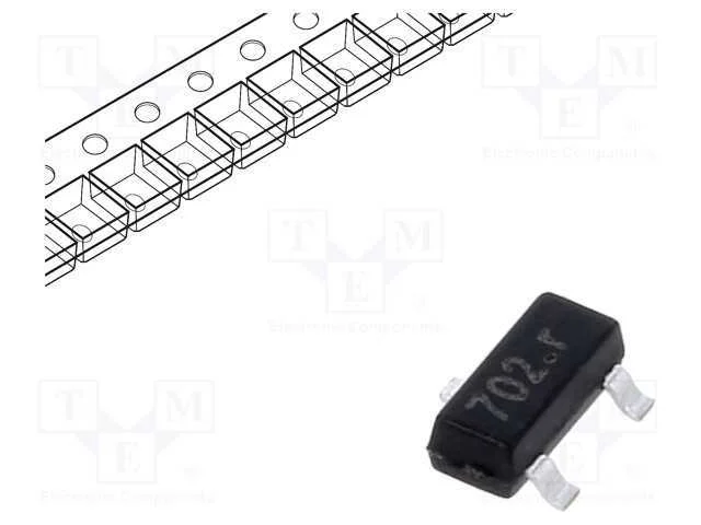 Trans&iacute;stor: N-MOSFET, unipolar, 60V, 0,36A, Idm: .