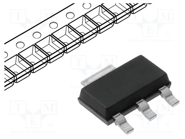 Trans&iacute;stor: P-Mosfet; Unipolar; -100v; -2,1a; 2w; Sot223