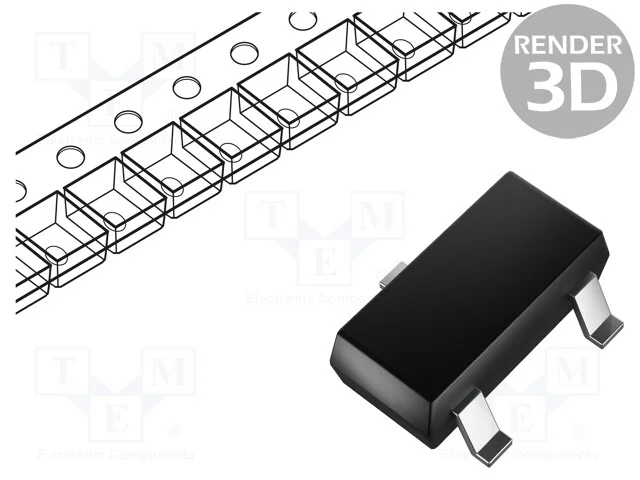 Trans&iacute;stor: P-Mosfet; Unipolar; -20v; -3a; Idm: -20a; 0,8w; Sot23