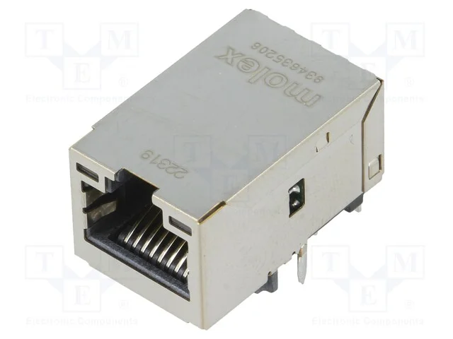Tomada, Rj45, Mxmag, Pin: 8, Blindadas,Com D&iacute;odo Led, Dourado, Tht