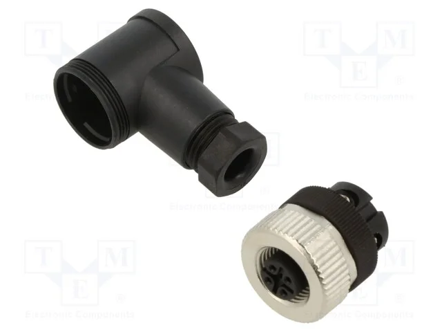 Ficha, M12, Pin: 4, F&ecirc;mea, C&oacute;digo A-Devicenet / Canopen, com Cabo