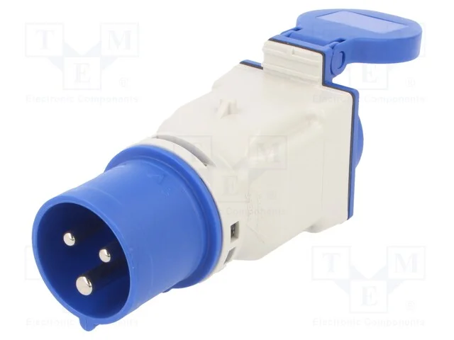 Conector: de Alimenta&ccedil;&atilde;o, Passo, Macho/F&ecirc;mea, 16a, 230vac, Schuko