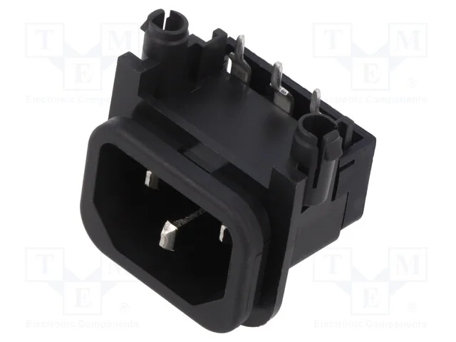 Conector: de alimenta&ccedil;&atilde;o, tomada, macho, 10A, 250.
