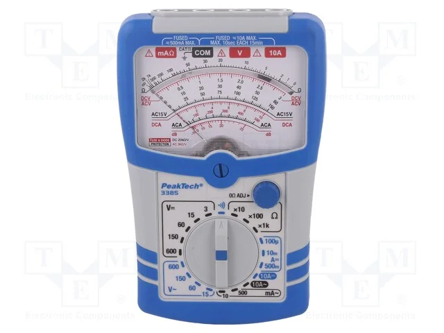 Mult&iacute;metro Anal&oacute;gico, Anal&oacute;gico, Vdc: 2,5v,10v,50v,250v,600v