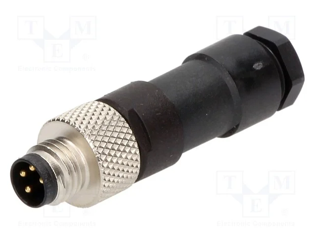 Conector: M8, Macho, Pin: 4, Simples, com Cabo, Ficha, Nano-Change