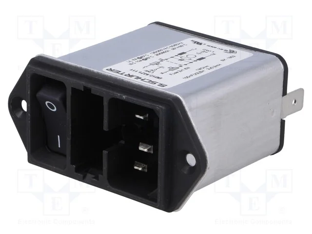 Conector: de alimenta&ccedil;&atilde;o, tomada, macho, 10A, 250.