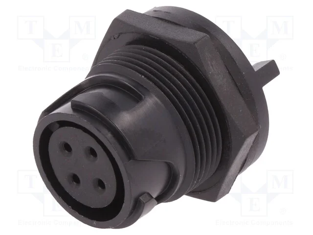 Conector: redondos, tomada, f&ecirc;mea, PIN: 4, sem co.