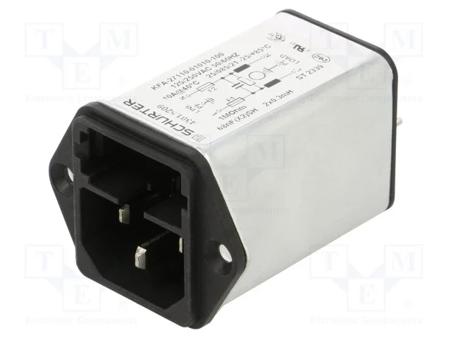 Conector: de alimenta&ccedil;&atilde;o, tomada, macho, 10A, 250.