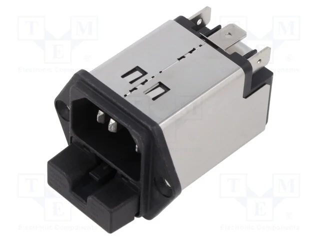 Conector: de alimenta&ccedil;&atilde;o, tomada, macho, 6A, 250V.