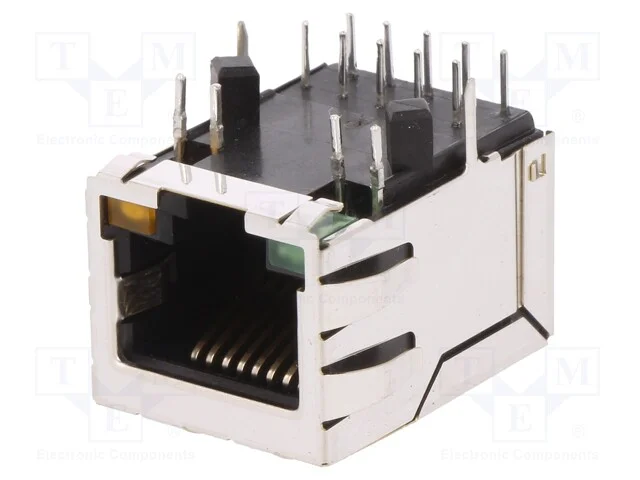 Tomada, Rj45, Pin: 8, Blindadas,Com D&iacute;odo Led, Sistema: 8p8c, Tht