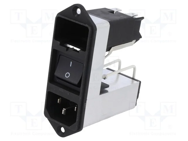 Conector: de alimenta&ccedil;&atilde;o, tomada, macho, 2A, 250V.