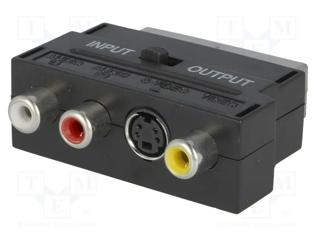 Adaptador, tomada RCA x3,SCART ficha,SVHS tomada .