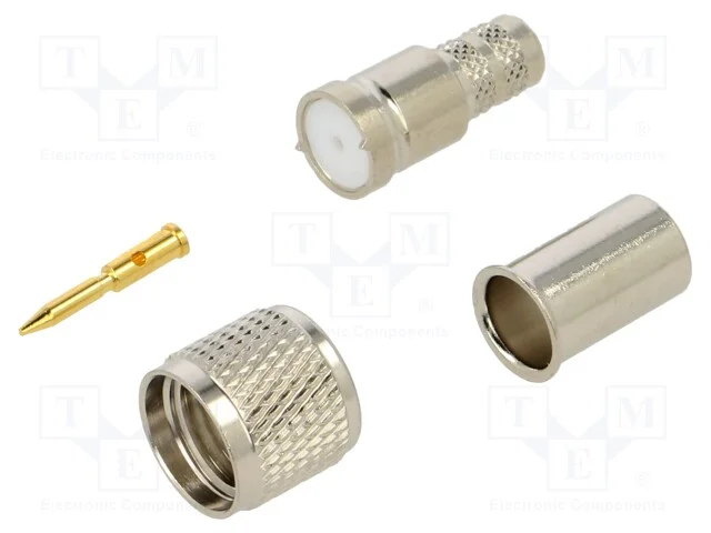 Ficha, Uhf Mini, Macho, Simples, Solda,Cerrar, com Cabo, Ptfe, 50o