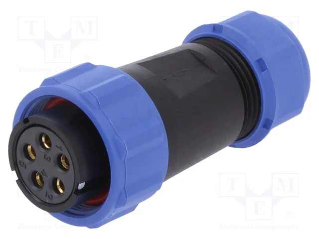 Ficha, SP21, f&ecirc;mea, PIN: 5, IP68, 7&divide;12mm, 10A, te.