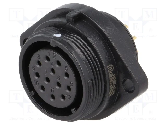 Tomada, Sp21, F&ecirc;mea, Pin: 12, Ip68, 5a, Solda, 400v, 0,75mm2, -25&divide;85c