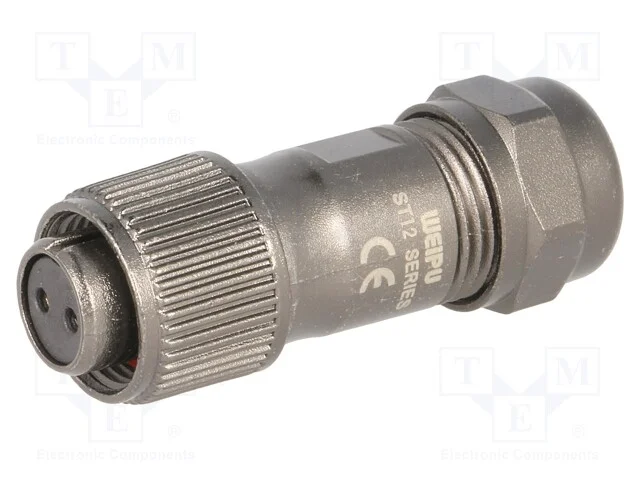 Ficha, ST12, f&ecirc;mea, PIN: 2, IP67, 5&divide;8mm, 13A, sol.
