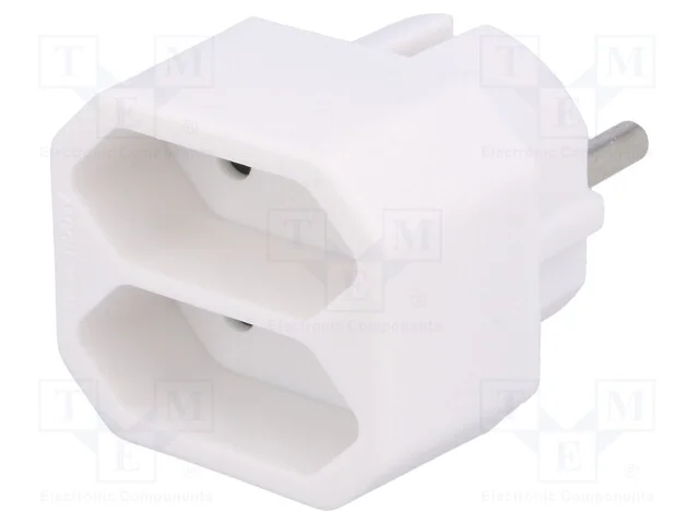 Conector: de alimenta&ccedil;&atilde;o, multiplicador, branca, .