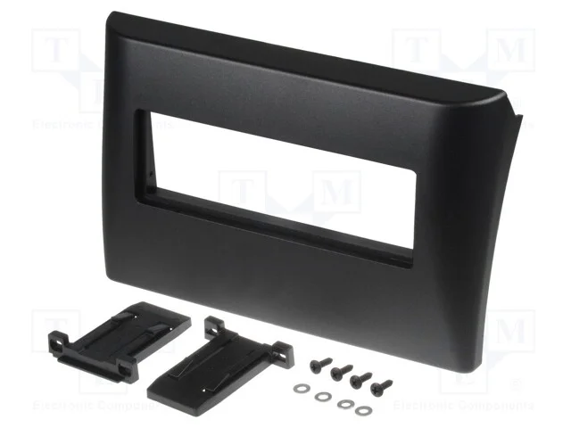 Moldura do R&aacute;dio, Fiat, 1 Din, Preta