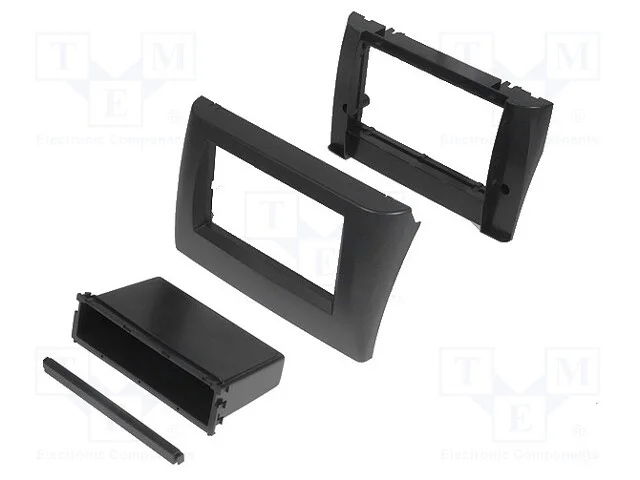 Moldura do R&aacute;dio, Fiat, 2 Din, Antracito