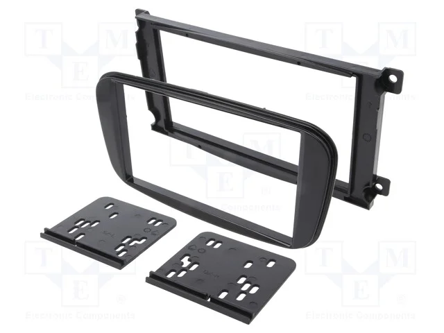Moldura do R&aacute;dio, Ford, 2 Din, Shiny Black