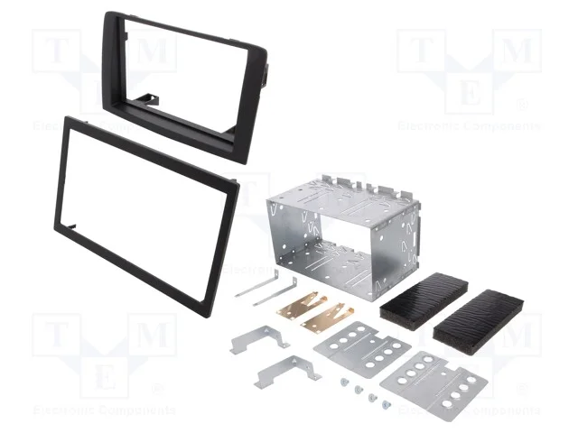 Moldura do r&aacute;dio, Fiat,Lancia, 2 DIN, cinzenta