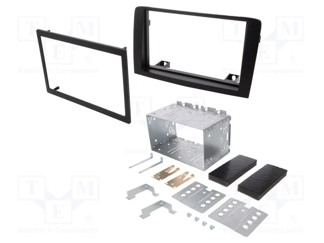Moldura do R&aacute;dio, Fiat,Lancia, 2 Din, Preta