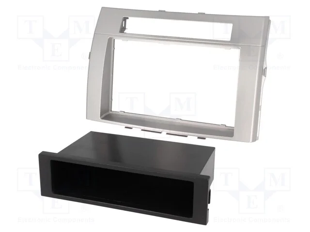 Moldura do R&aacute;dio, Toyota, 2 Din, Prateado