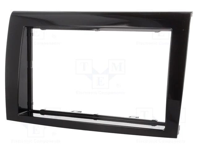 Moldura do r&aacute;dio, Fiat, 2 DIN, preto brilhante