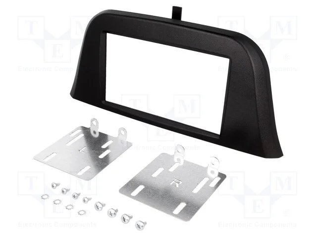 Moldura do R&aacute;dio, Iveco, 2 Din, Preta