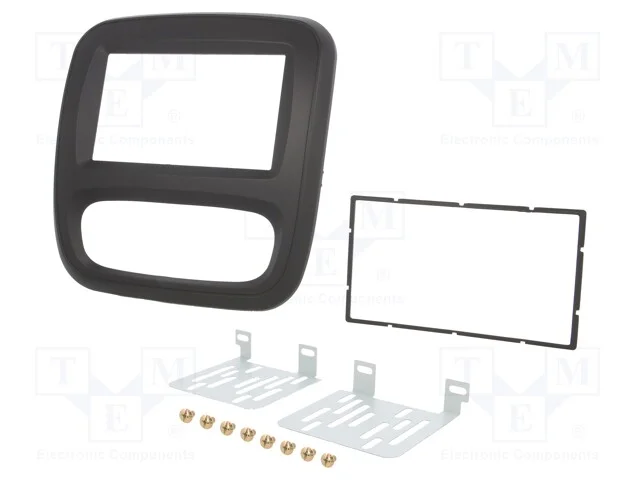 Moldura do R&aacute;dio, Fiat,Nissan,Opel,Renault, 2 Din, Preta