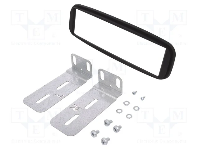 Moldura do R&aacute;dio, Renault, 1 Din, Preta