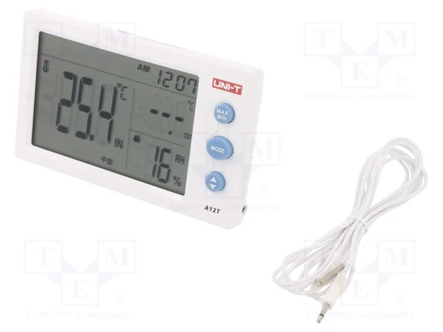 Termohigr&oacute;metro, LCD, -10&divide;50C, 0&divide;99%RH, Exat: +1C.