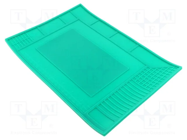 Esteira de soldar; 297x210mm; silicone; 480&deg;C; verde