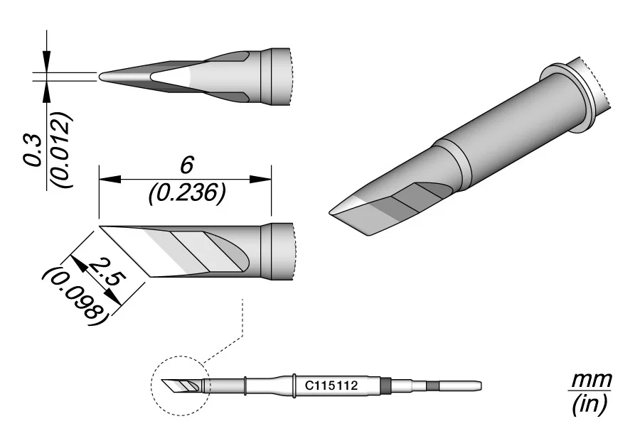 Knife Cartridge 2.5 X 0.3