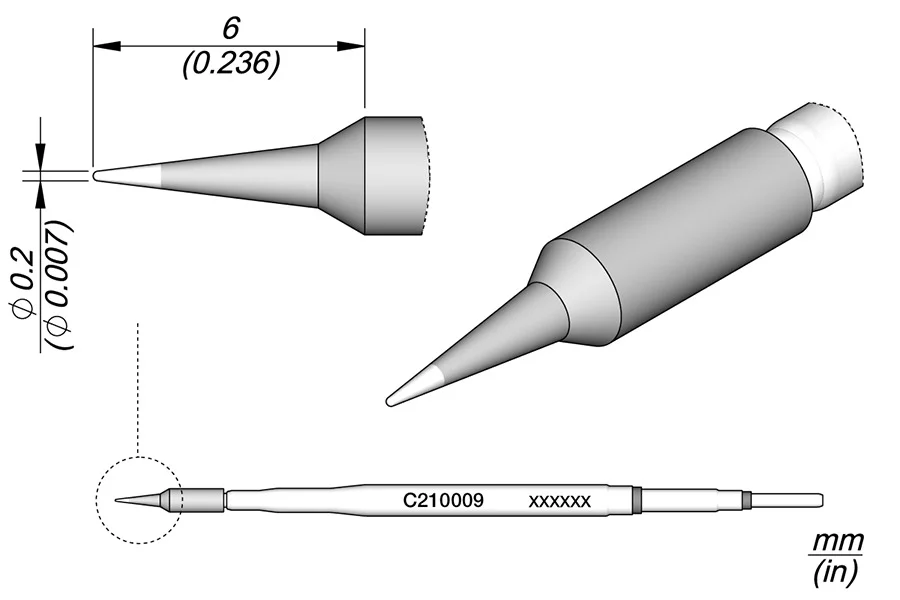 Conical Cartridge &Oslash; 0.2