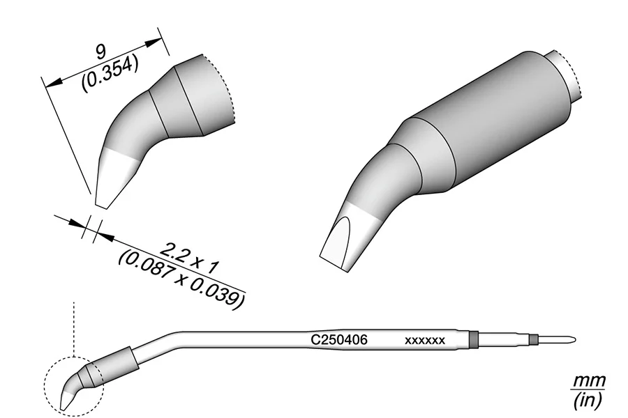 Chisel Bent Cartridge 2.2 X 1