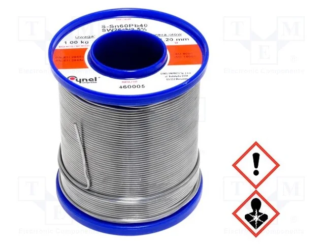 Arame de Solda, Sn60pb40, 1,2mm, 1kg, com Chumbo, Bobina, 190c