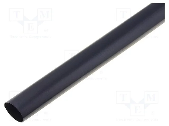 Tubo termoretr&aacute;ctil; sem cola; 2: 1; 6,4mm; L: 1m; preta