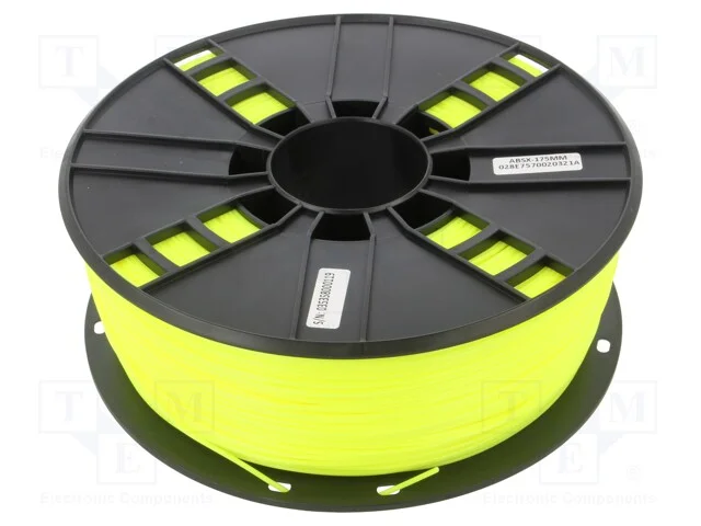 Filament: Abs, 1.75mm, Bright Yellow, 225&divide;245c, 1kg