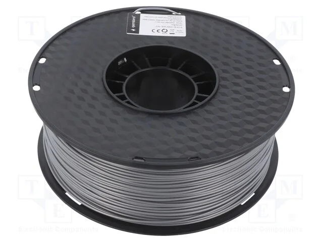 Filamento: ABS, 1,75mm, prateado, 225&divide;245C, 1kg