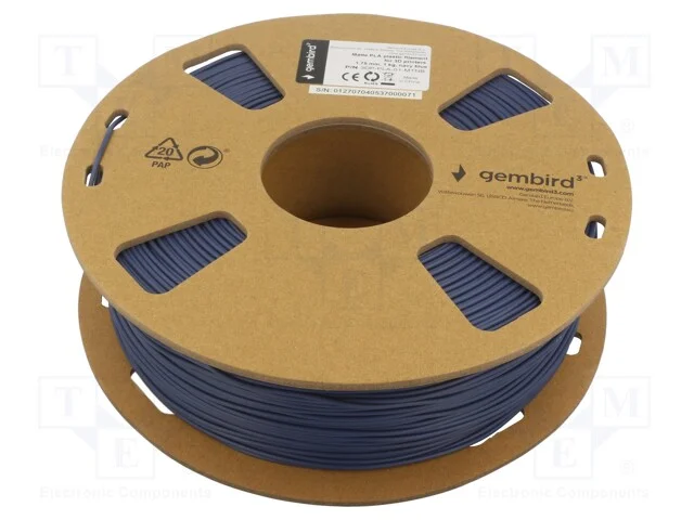 Filamento: PLA-MATT, 1,75mm, azul marinho, 190&divide;22.