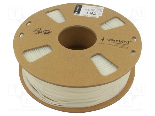 Filamento: Pva, 1,75mm, Natural, 168c, 1kg, Sol&uacute;vel