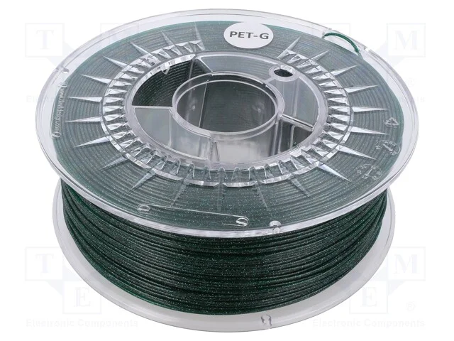 Filamento: PET-G, : 1,75mm, verde, 220&divide;250C, 1kg
