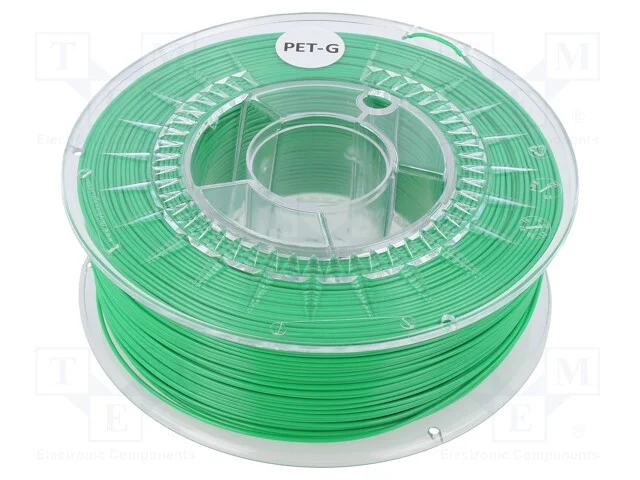 Filamento: PET-G, : 1,75mm, verde claro, 220&divide;250C.