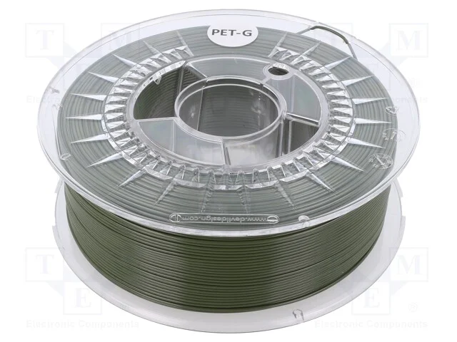 Filamento: Pet-G, : 1,75mm, Verde Azeitona, 220&divide;250c, 1kg