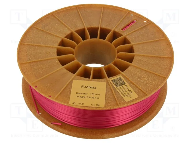 Filamento: PLA SILK, 1,75mm, f&uacute;csia, 195&divide;225C, 80.