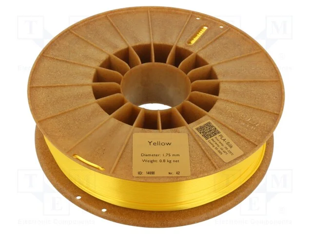 Filamento: PLA SILK, 1,75mm, amarelo, 195&divide;225C, 8.