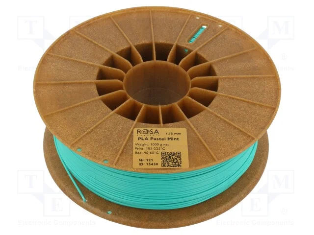Filamento: Pla Pastle, 1,75mm, Hortel&atilde;, 185&divide;225c, 1kg