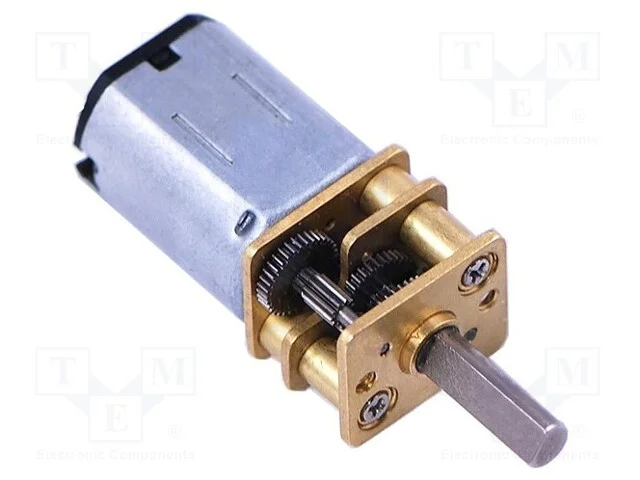 Motor: DC, com transmiss&atilde;o, LP, 6VDC, 360mA, Eixo.
