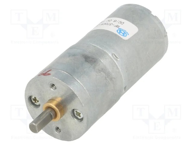 Motor: DC, com transmiss&atilde;o, LP, 6VDC, 2,4A, Eixo:.